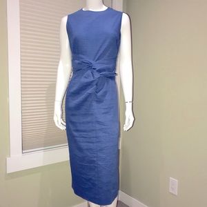 ** SOLD ** Max Mara Sportmax Blue Sleeveless Midi dress w/ twist waist US 12